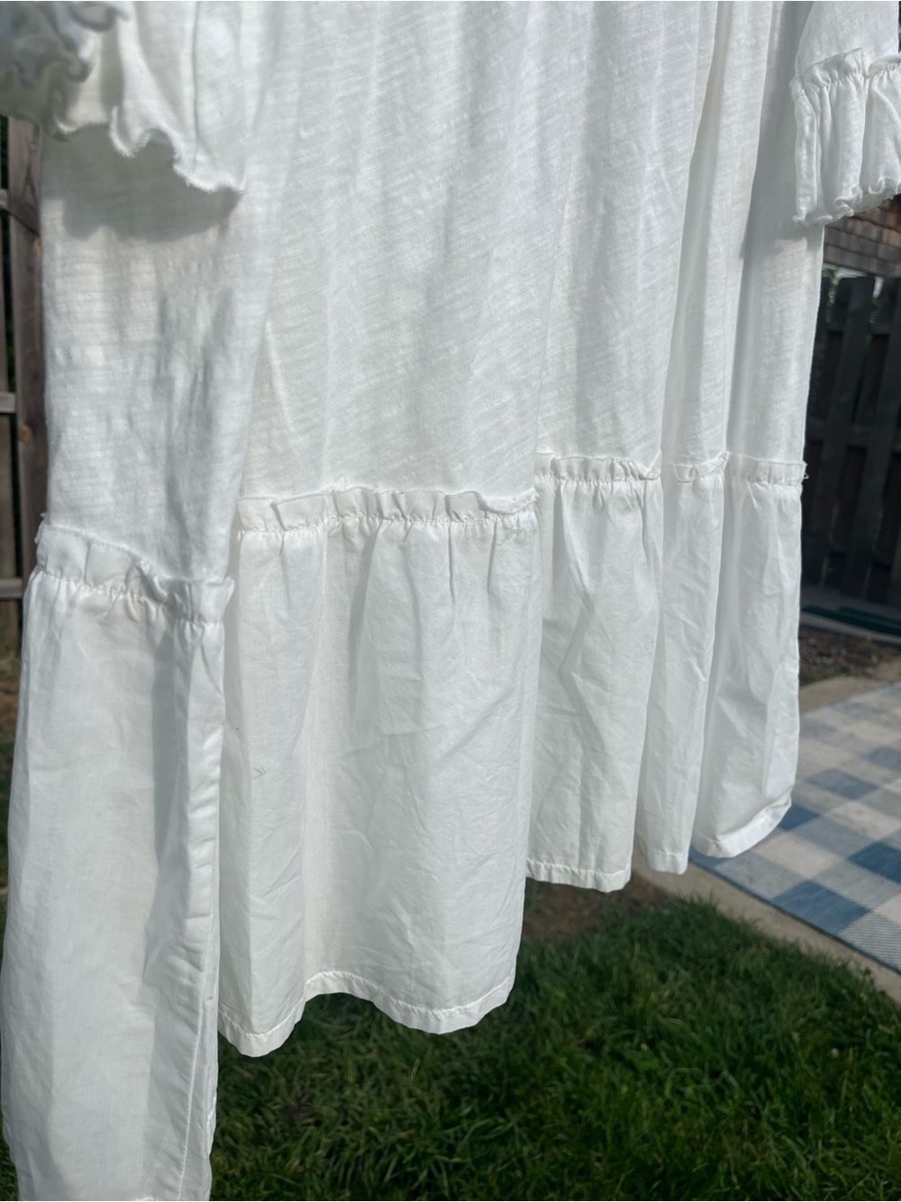 Torrid NWT Mini Cotton Ruffle Long Sleeve Beach Dress 2X white - Picture 3 of 10